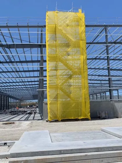 Warehouse access scaffold