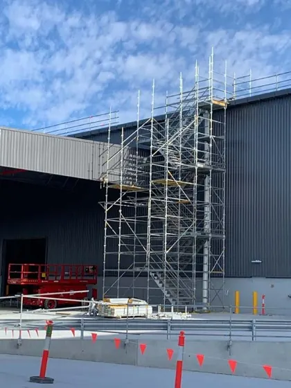 Warehouse access scaffold
